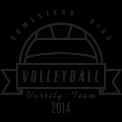 Volleyball Template DNT001 BW Thumbnail
