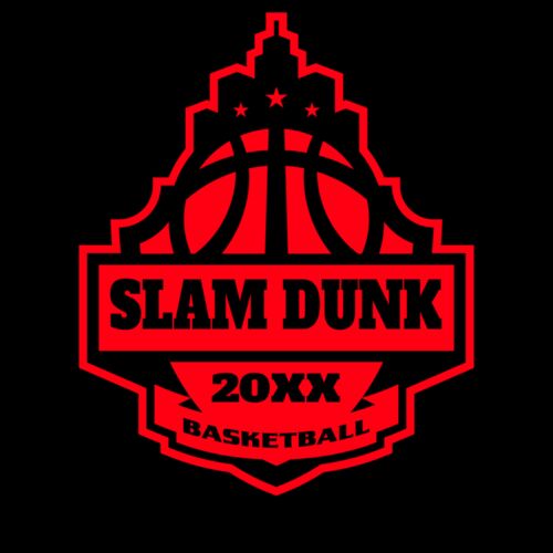 SLAM DUNK Basketball Logo Template Thumbnail