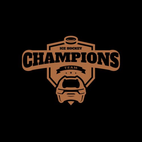 Champions Team Ice Hockey logo template Thumbnail