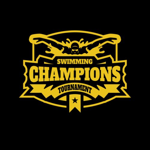 Champions Swimming Tournament logo template Thumbnail