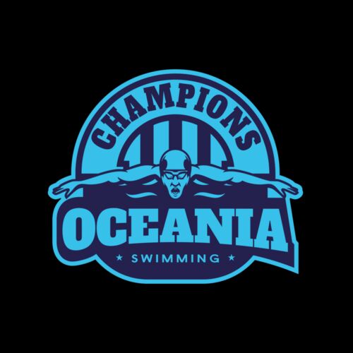Oceania Champions Swimming logo template Thumbnail