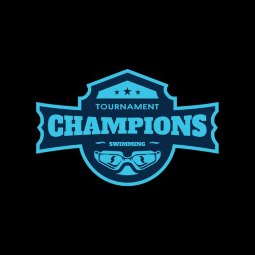 Champions Tournament Swimming logo template Thumbnail