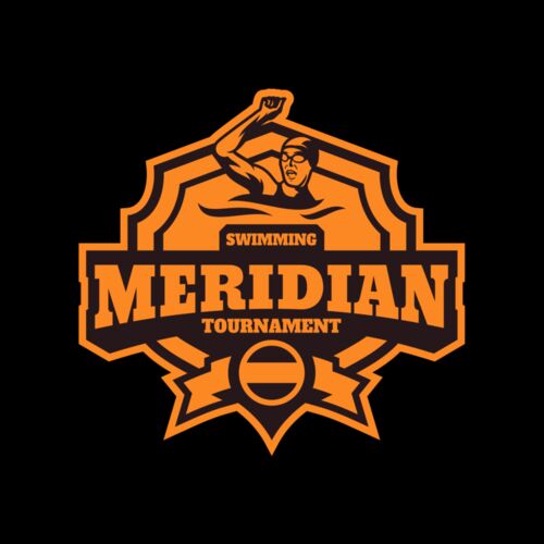 Meridian Tournament Swimming logo template Thumbnail