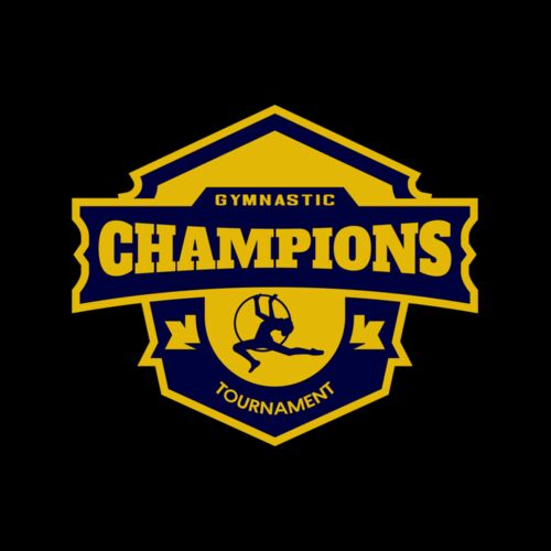Champions Gymnastic Tournament logo template Thumbnail