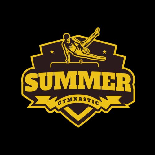 Summer Gymnastic logo template Thumbnail