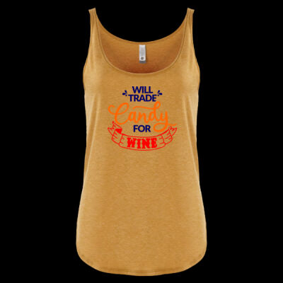 Will Trade Candy for Wine Ladies Halloween Tank Top Thumbnail