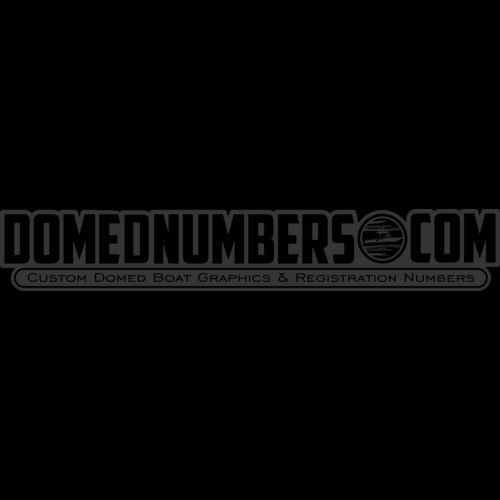 Domed Numbers -  White/Light Backgrounds Thumbnail