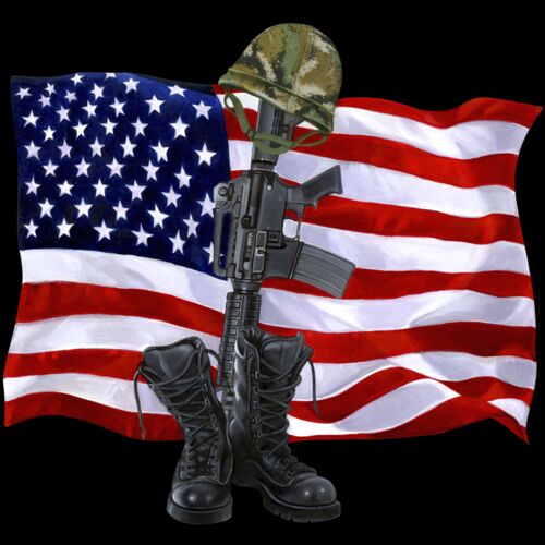 Soldiers Cross w/ flag Thumbnail