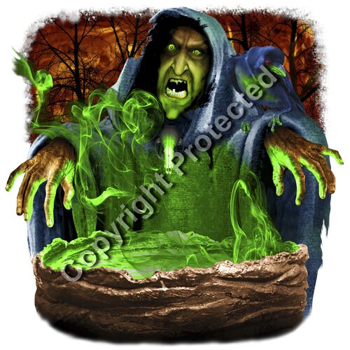 Witch with cauldron Thumbnail