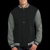Fleece Letterman Jacket Thumbnail