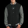 Fleece Letterman Jacket Thumbnail