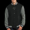 Fleece Letterman Jacket Thumbnail