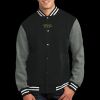 Fleece Letterman Jacket Thumbnail