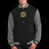 Fleece Letterman Jacket Thumbnail