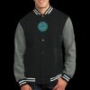 Fleece Letterman Jacket Thumbnail