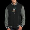 Fleece Letterman Jacket Thumbnail