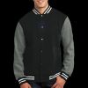 Fleece Letterman Jacket Thumbnail