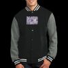 Fleece Letterman Jacket Thumbnail