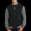 Fleece Letterman Jacket Thumbnail