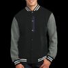 Fleece Letterman Jacket Thumbnail