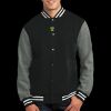 Fleece Letterman Jacket Thumbnail