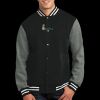 Fleece Letterman Jacket Thumbnail