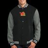 Fleece Letterman Jacket Thumbnail