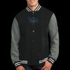Fleece Letterman Jacket Thumbnail