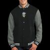 Fleece Letterman Jacket Thumbnail