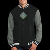 Fleece Letterman Jacket Thumbnail